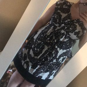 Cato Black and White Midi Dress